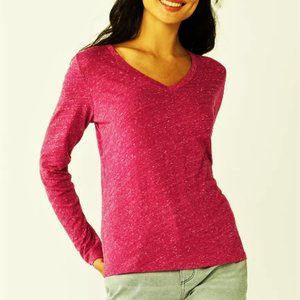 NWT Sonoma Everyday Long Sleeve Tee Rose Pose MED
